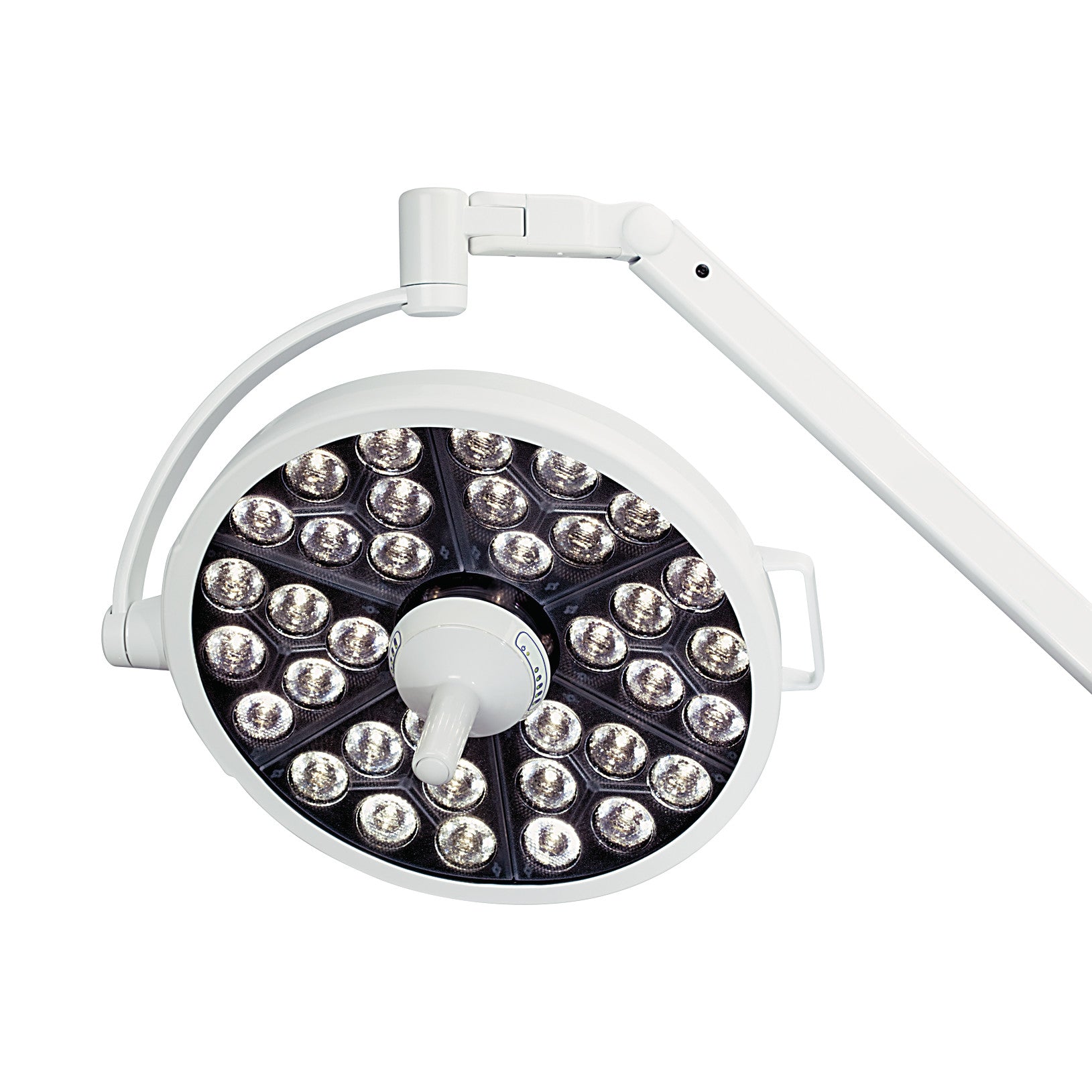 Bovie MI 1000 Major Surgery Light with multiple LED bulbs and adjustable arm for surgical illumination.