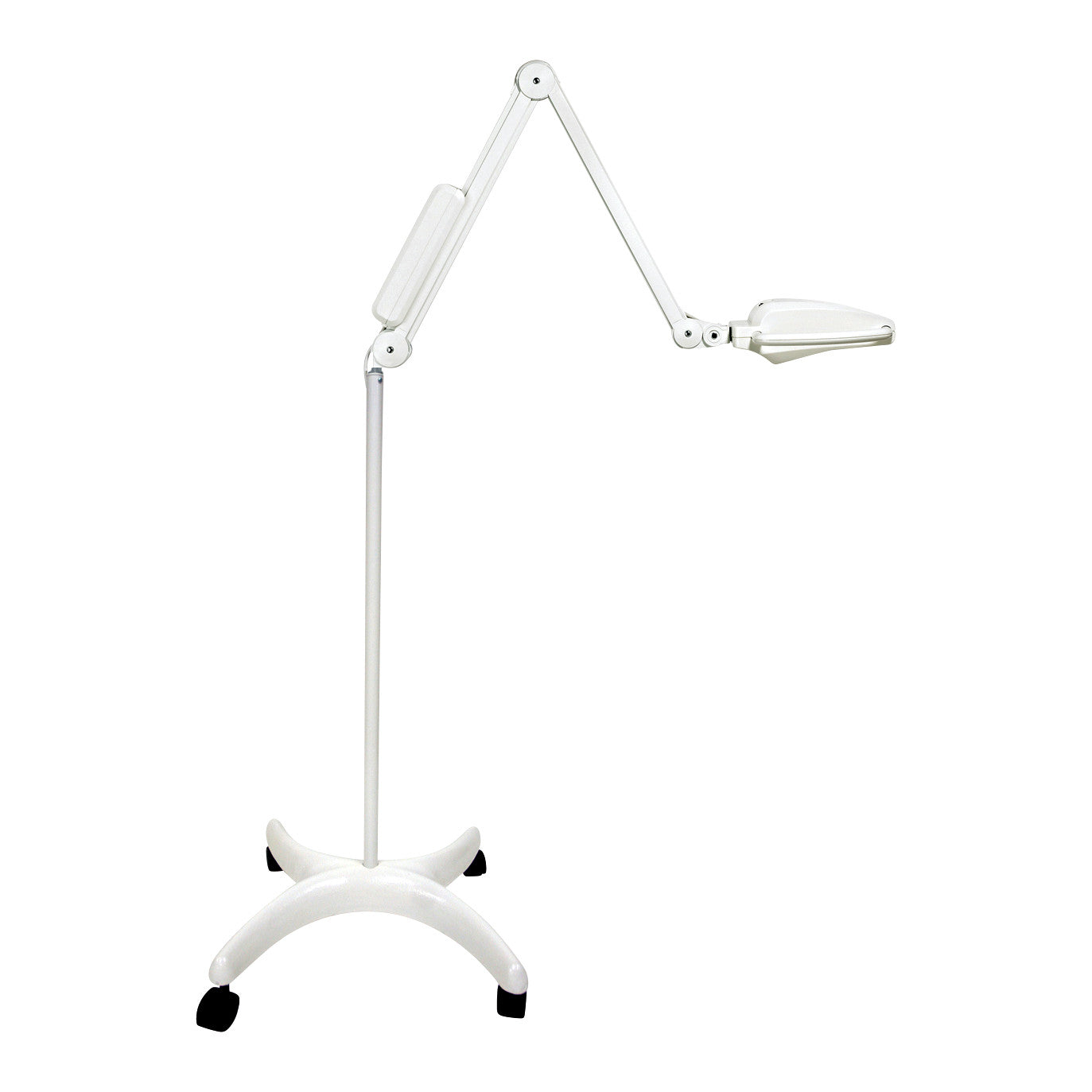 Burton Nova Exam LED Light on a mobile, adjustable arm with a four-legged base and caster wheels for easy positioning.