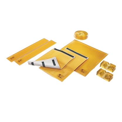 AliMed AliGel Basic Positioning Set includes yellow gel pads, strips, blocks, and a ring for patient support and comfort.