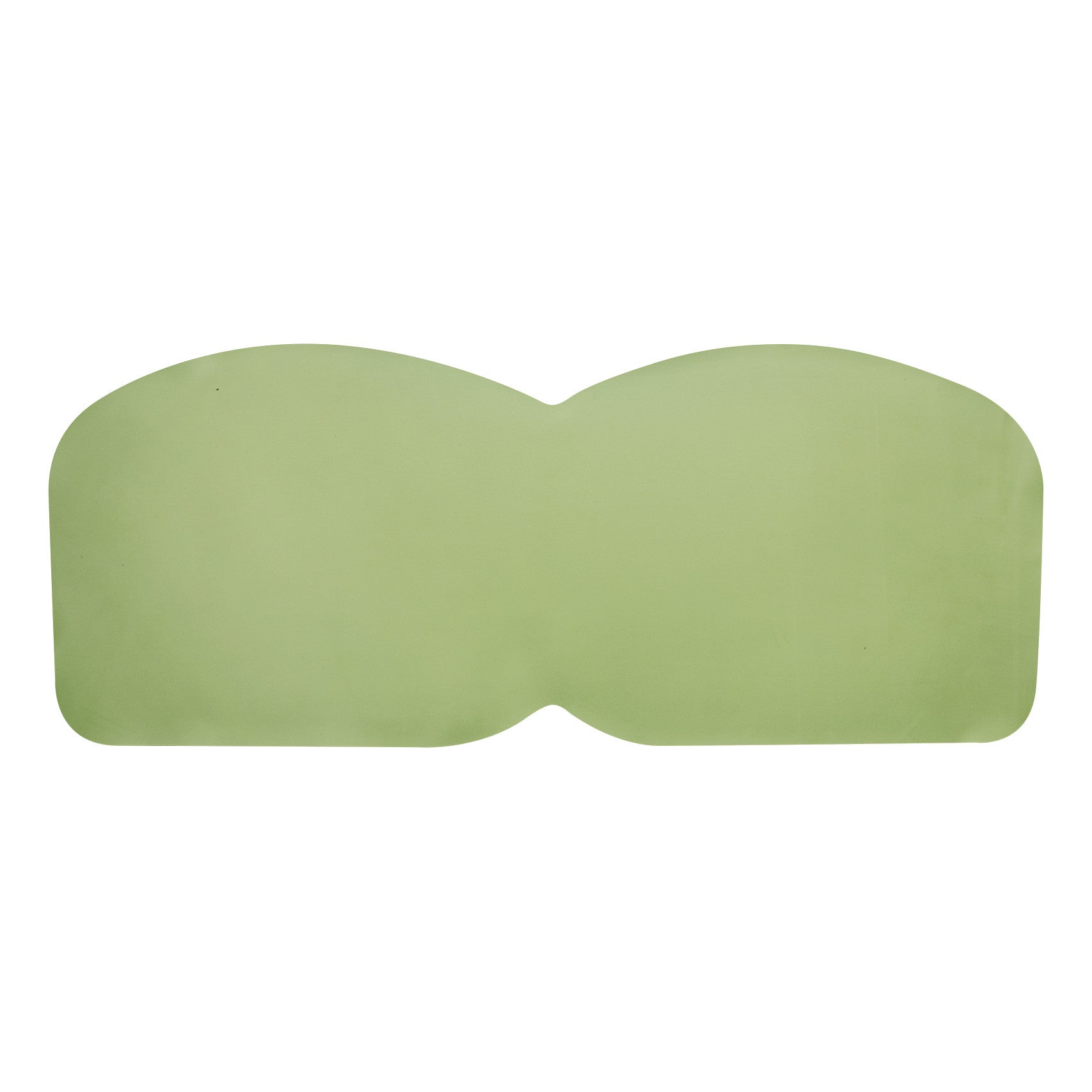 A green SecureShield CT Breast Shield designed to protect patients during CT scans, featuring a contoured shape.