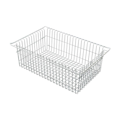 Harloff MedStorMax Wire Basket, a rectangular wire mesh basket, is used for storage and organization in medical settings.