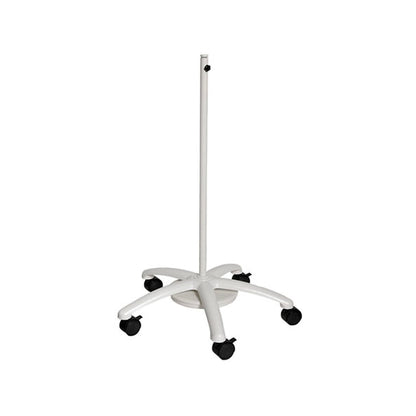 Mobile stand for Burton Wave LED Magnifier Light with a central pole and five legs on wheels, designed for stability and mobility.