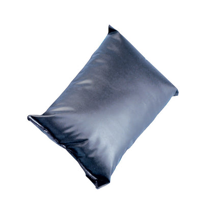 A black AliMed Conductive-Covered Pillow with a smooth, rectangular shape displayed against a white background.