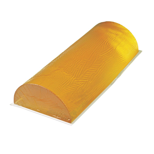 The AliMed AliGel Dome Positioner is a semi-circular, textured, yellow gel support used for positioning in medical settings.