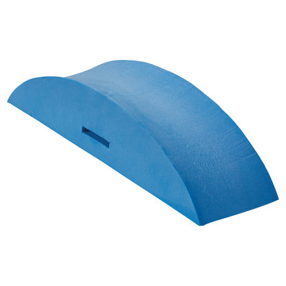 The AliMed Standard A-Line Support Splint is a blue, curved foam support device designed for positioning and comfort.