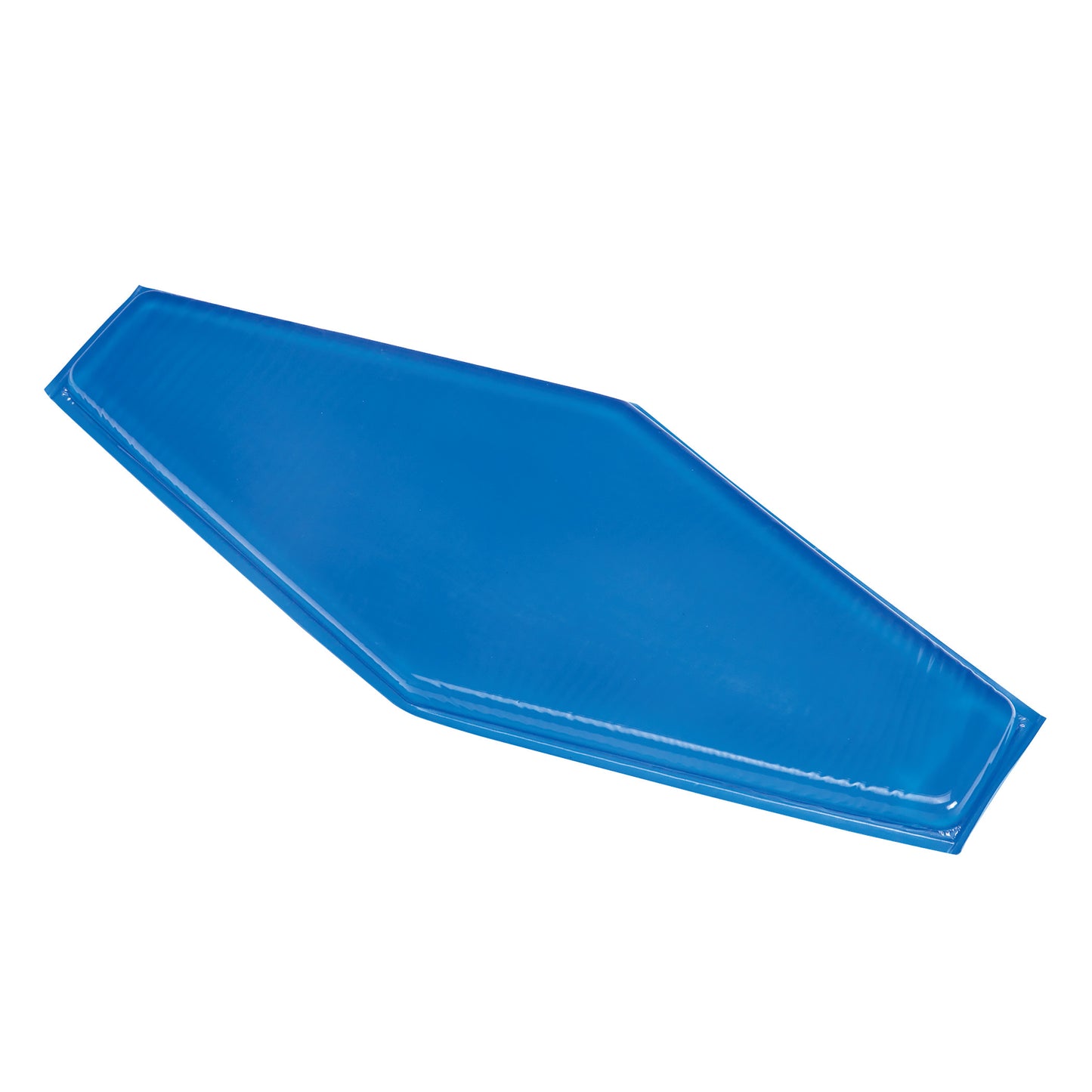 AliMed AliBlue Gel Ulnar Nerve Protector in a blue, elongated hexagonal shape, designed to cushion and protect the ulnar nerve.