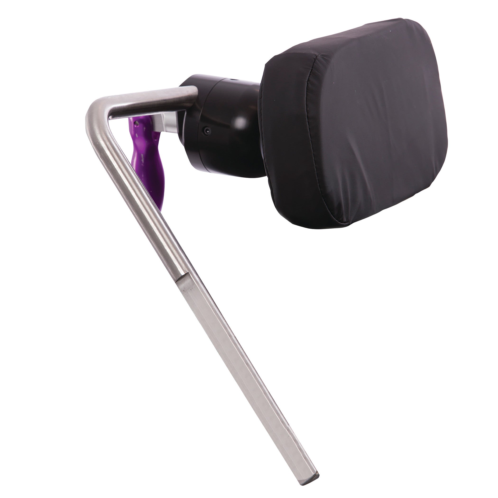 KYRA Secondary Shoulder Support with a padded black cushion and a metal arm, designed for use in medical or surgical settings.