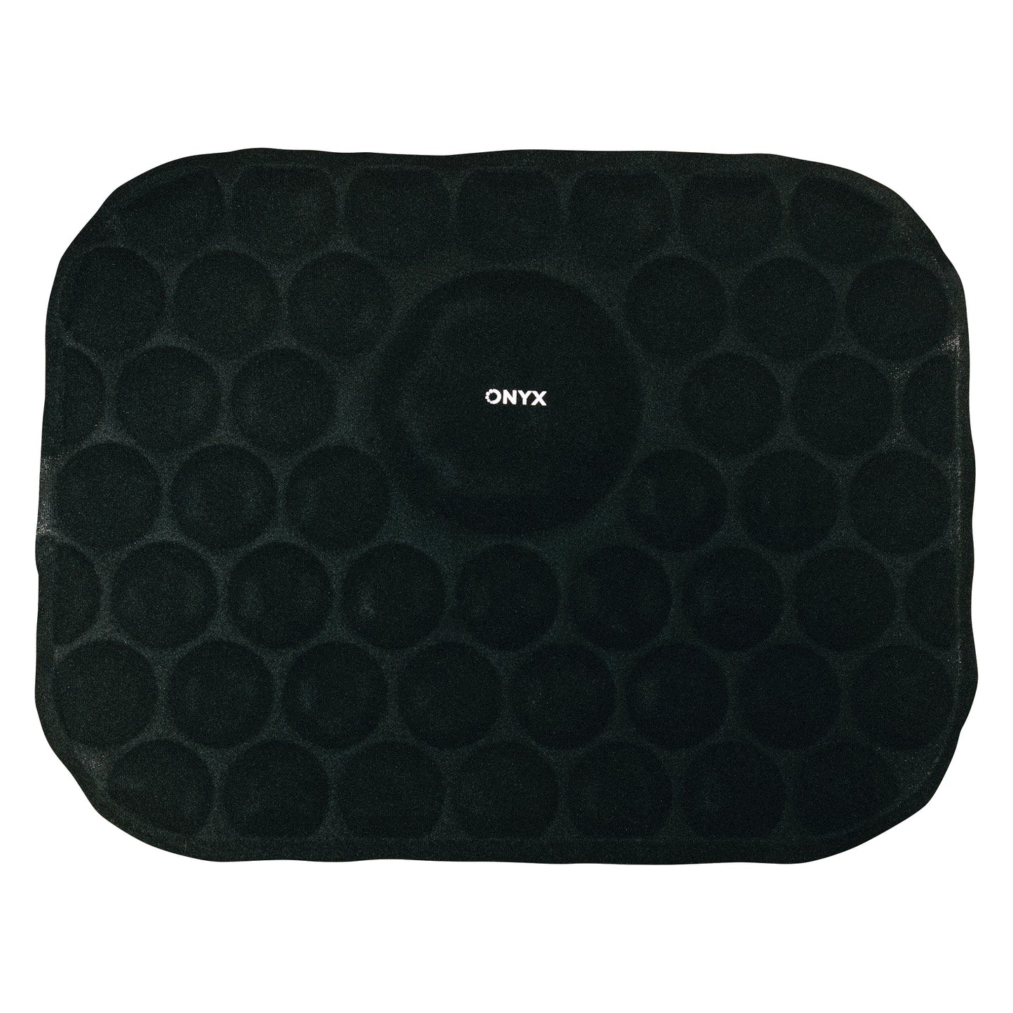 The Xena Therapies Cool Pad is a black, rectangular mat with circular patterns and "ONYX" written in the center.