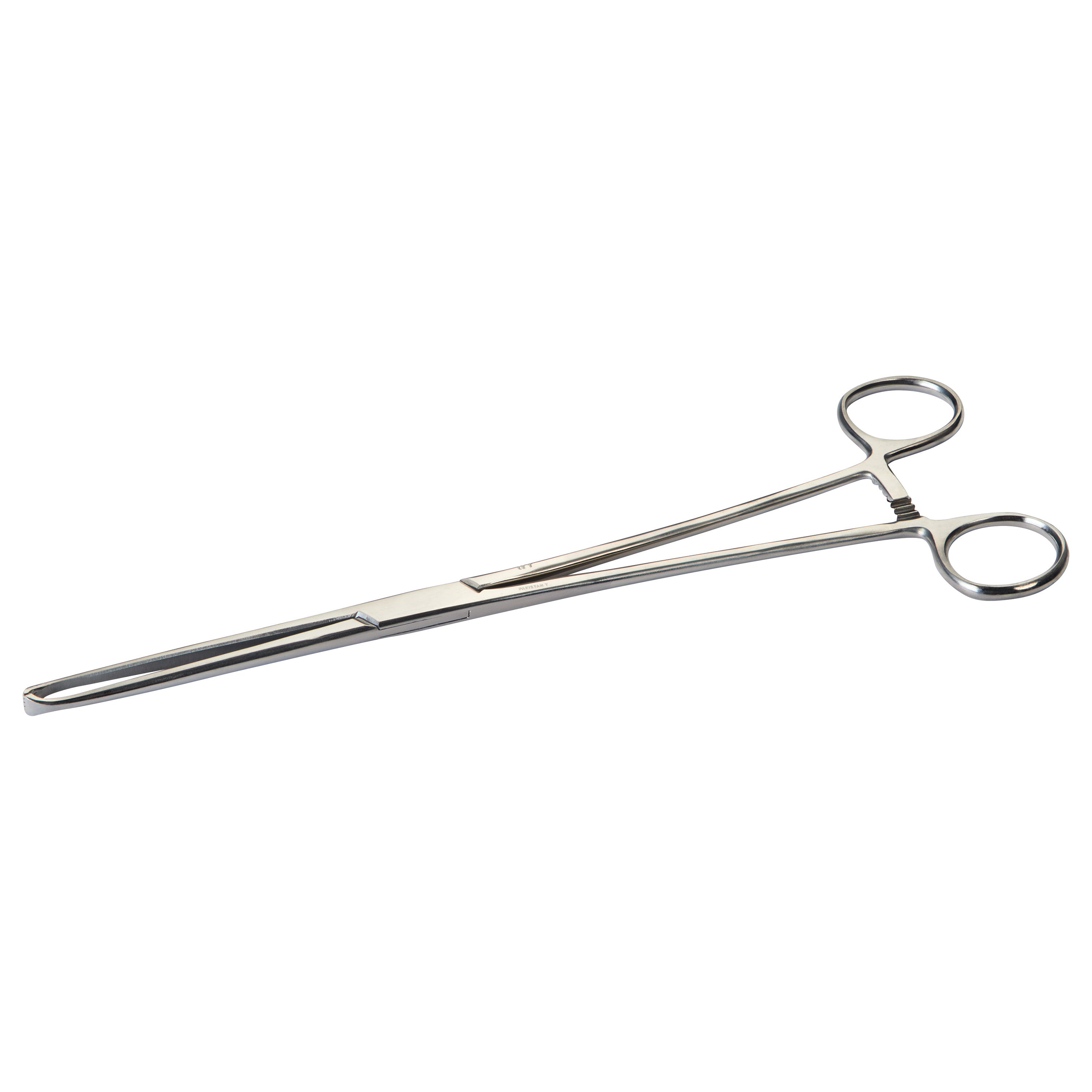 Allis Tissue Forceps are stainless steel, with a scissor-like design and curved, looped handles for gripping medical tissues.