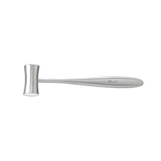 Miltex Lucae Bone Mallet with a cylindrical head and sleek metal handle, designed for surgical orthopedic use.