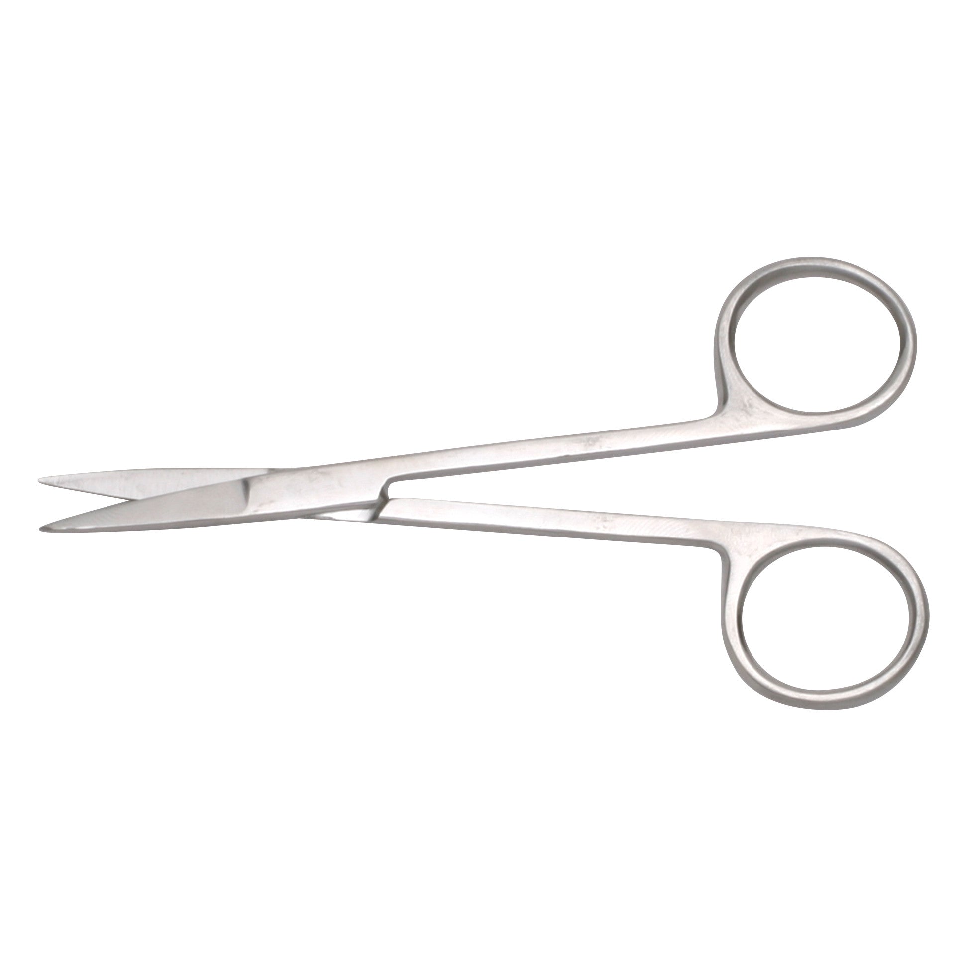 Standard Pattern Iris Scissors with small, curved blades and two round finger loops, designed for precise cutting in medical procedures.