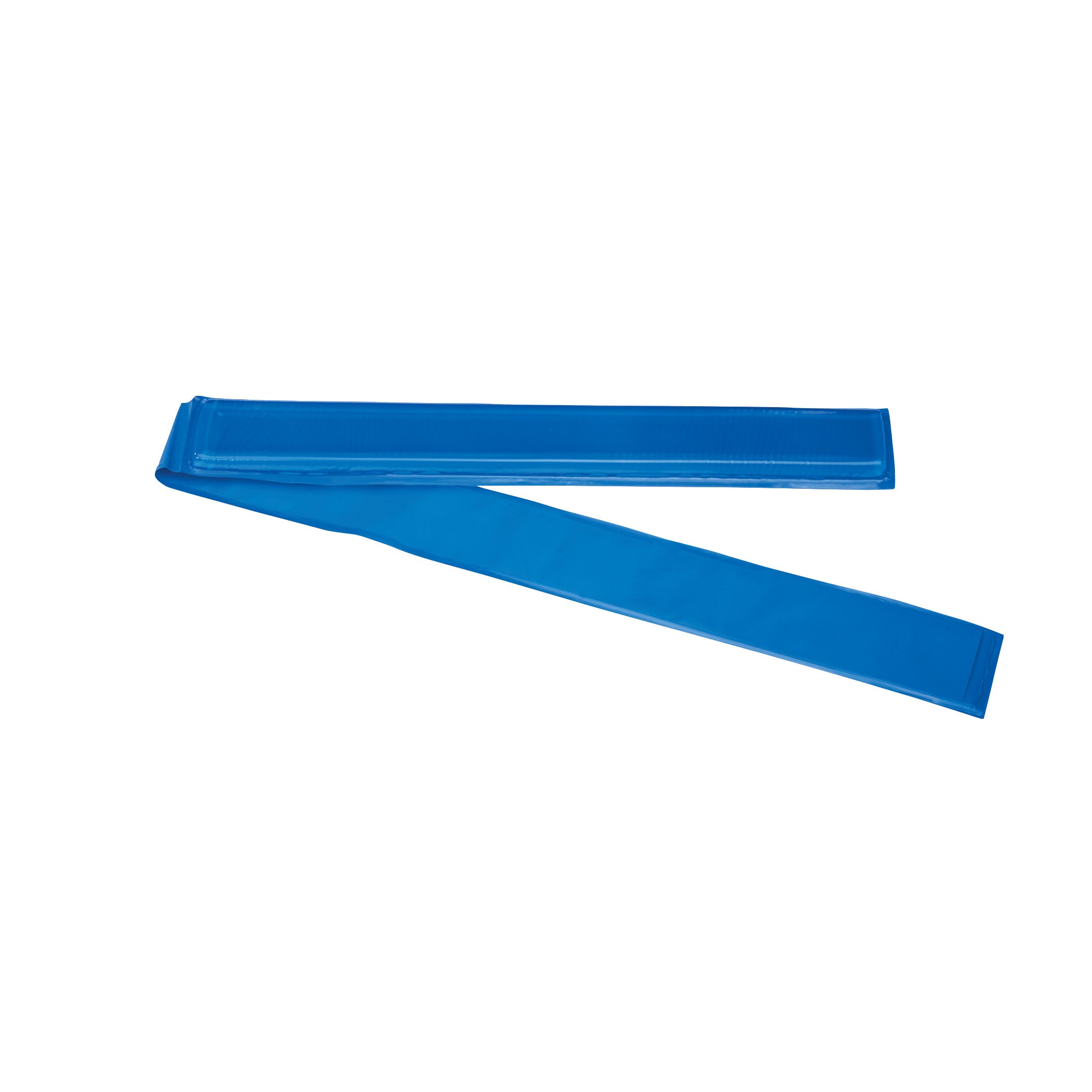 The AliMed AliBlue Gel Armboard Strap is a long, blue strap designed for secure positioning on medical armboards.
