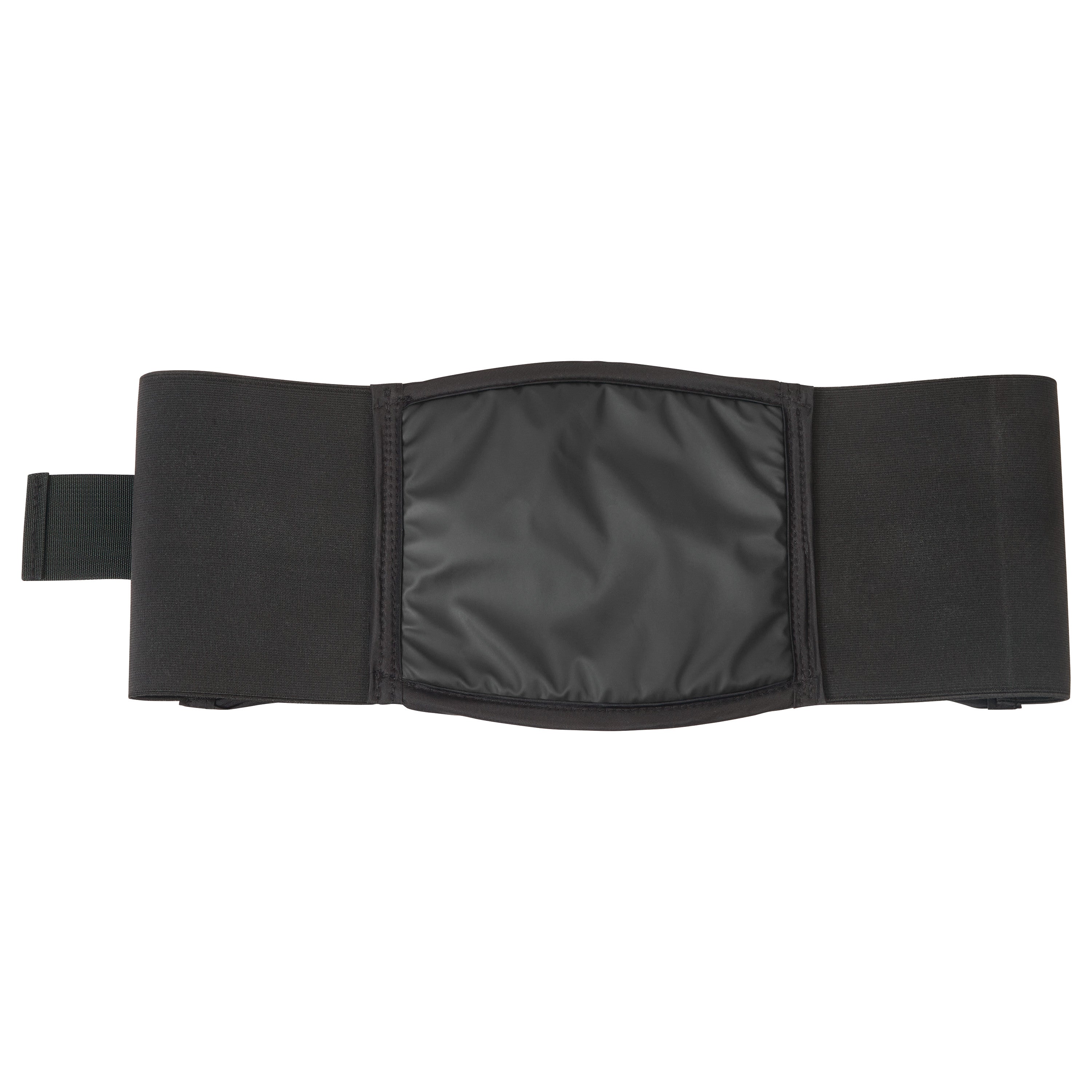 The AliMed Back Saver Belt is a black, adjustable support belt designed for lumbar support with a central padded area.
