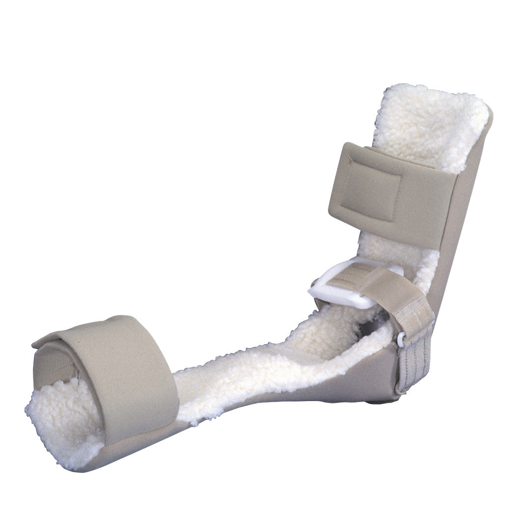 AliMed Progressive Ankle Contracture Splint with soft fleece lining and adjustable padded straps for support and comfort.