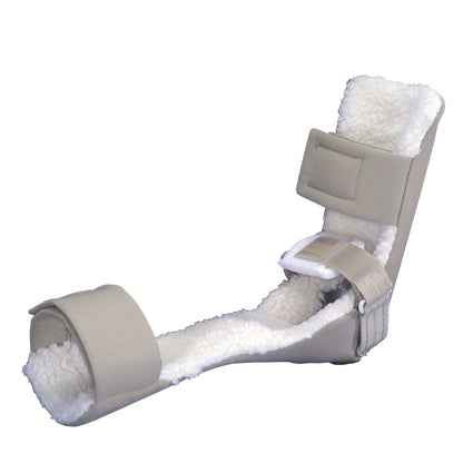 AliMed Progressive Ankle Contracture Splint with soft fleece lining and adjustable padded straps for support and comfort.