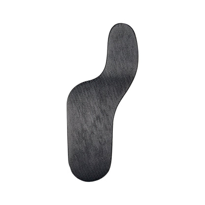 A Carboplast Thermoplastic Contoured Morton's Toe Plate, black with a textured surface, designed for foot support and medical use.