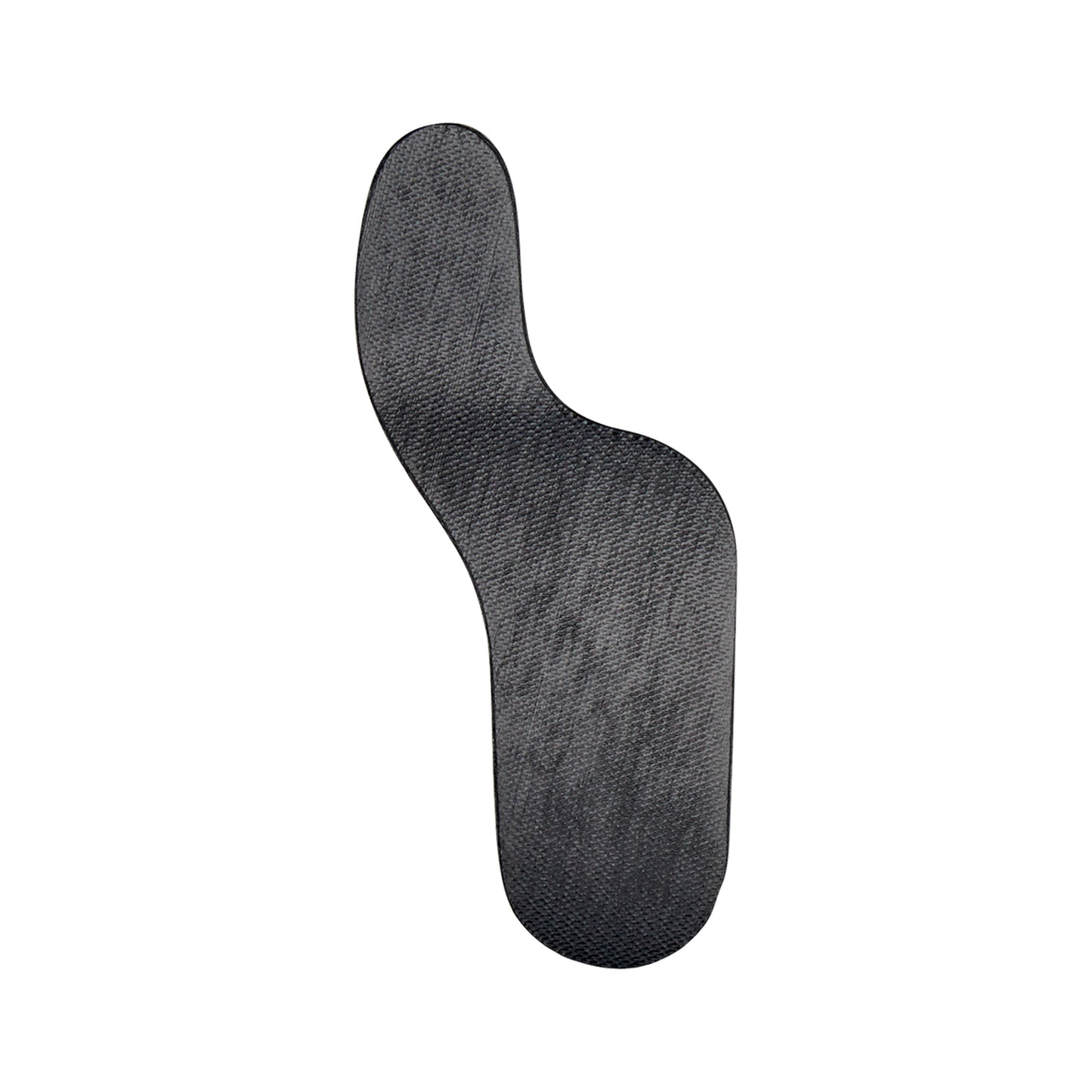 The Carboplast Thermoplastic Contoured Morton's Toe Plate is shown, featuring a dark, curved design shaped to fit underfoot.