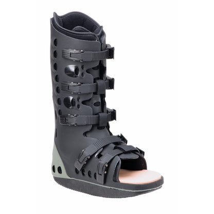 DARCO Body Armor High Walker II, a tall orthopedic boot with straps, open toe, and perforated side, designed for foot and ankle support.