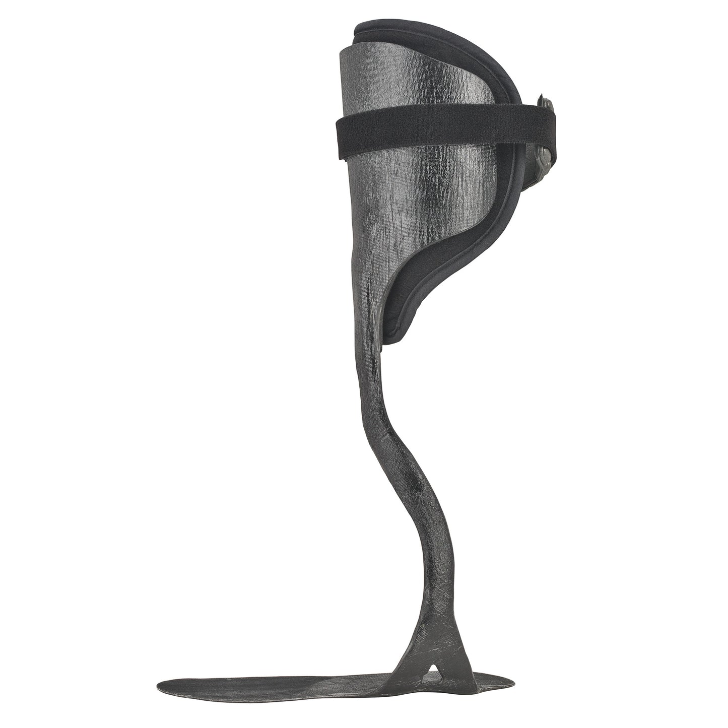 The Elite AFO Rehabilitator is a black orthotic device with a fabric strap for foot and ankle support.