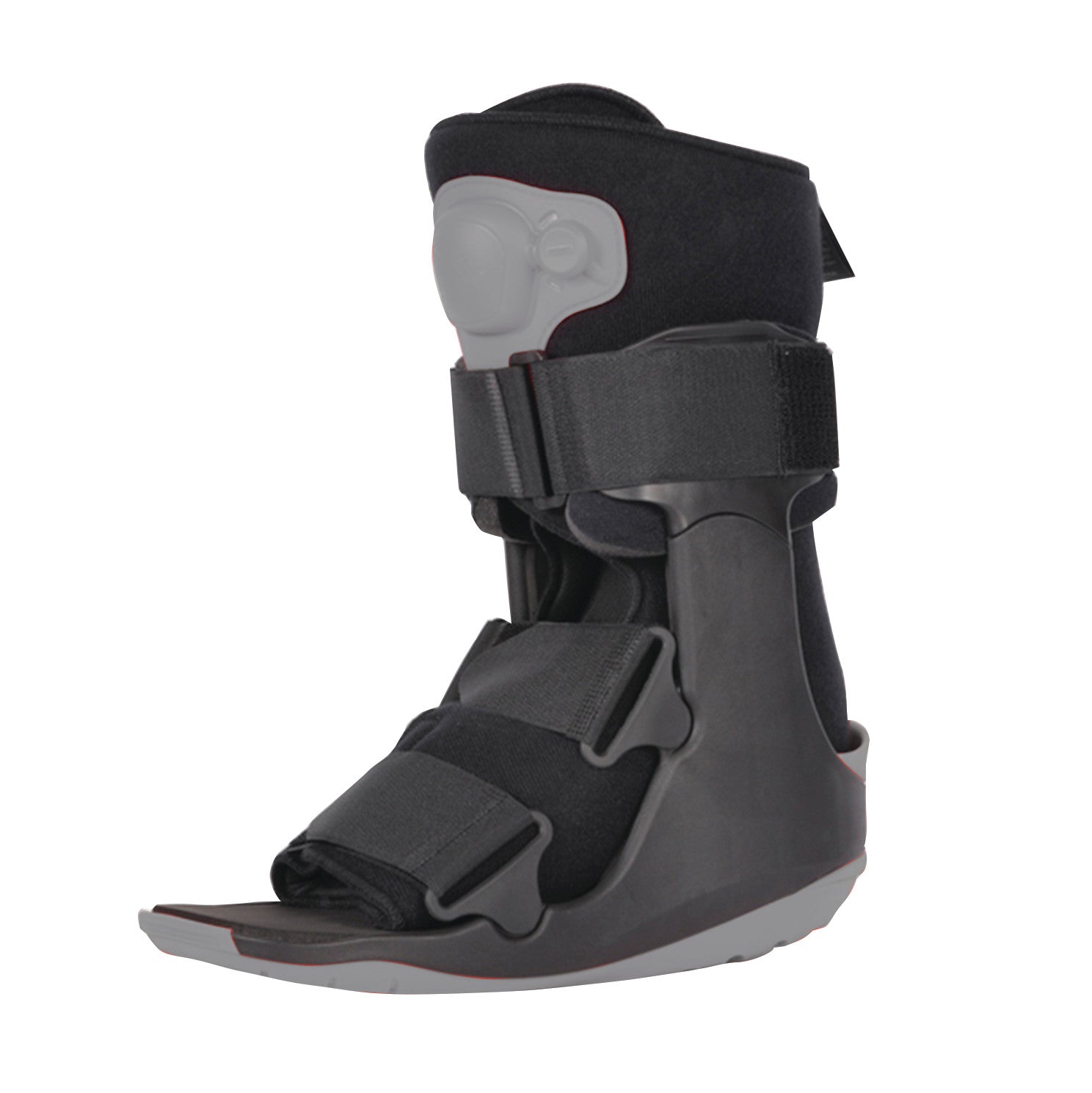 Ovation Medical Gen2 Short Pneumatic Walker Boot with adjustable straps and a sturdy frame designed for foot and ankle support.