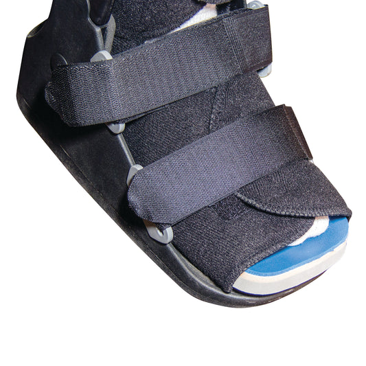 DARCO PegAssist Walker Offloading Insole System with black straps and a blue cushioned insole, designed for foot support.