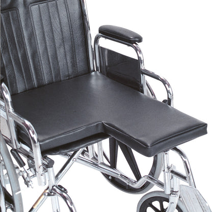 AliMed Amputee Wheelchair Surface on a wheelchair provides added support with recessed space to accommodate an amputee's residual limb.