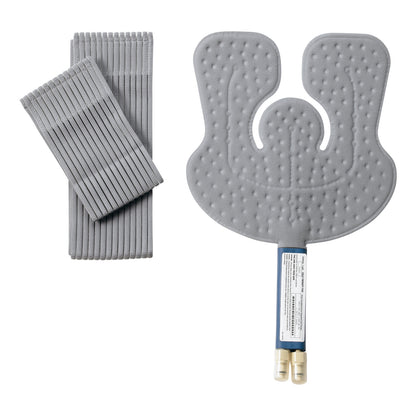 Wrap-On Pad for Iceman Cold Therapy System, featuring a gray U-shaped pad with tubing and a folded gray elastic strap.