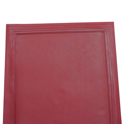 The image shows an AliMed Nonslip Exit Alarm Mat, which is red with a textured surface and raised border for safety.