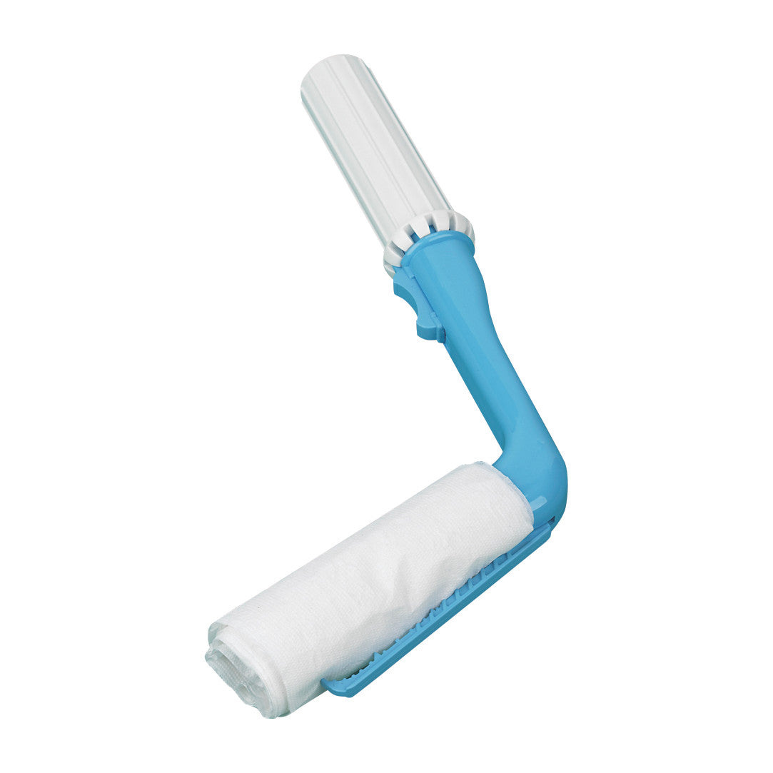 Self Wipe Toileting Hygiene Aid with a blue handle and white attachment for personal hygiene assistance, featuring an ergonomic design.