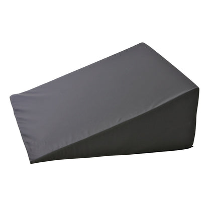 A black AliMed Bariatric Anti-Reflux Elevating Bed Wedge with a sloped design for comfort and support.