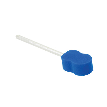 AliMed Scrub Pals Scrub Brush with a blue sponge head and a clear handle, designed for bathing assistance or cleaning tasks.