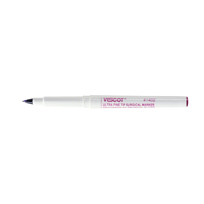 The Viscot Precision Surgical Skin Marker is a white pen with an ultra fine tip, used for precise markings in surgical settings.