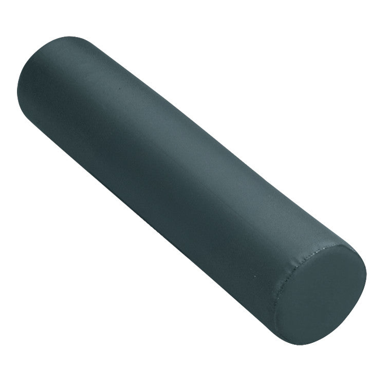 A dark cylindrical foam support known as the AliMed Positioning Roll is shown against a plain, white background.