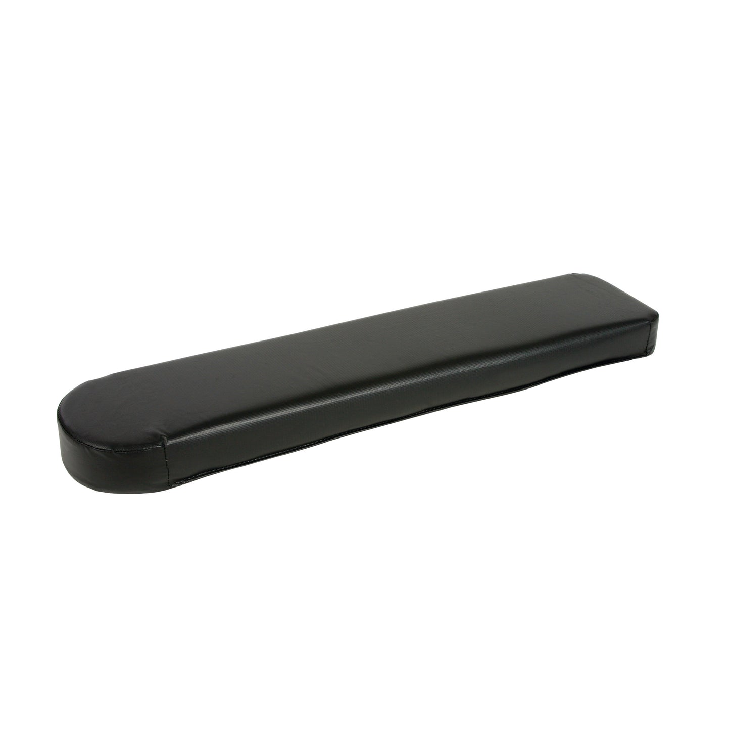 AliMed Standard Armboard Pad in black, elongated with a rounded end, used for medical procedures to support and cushion the arm.