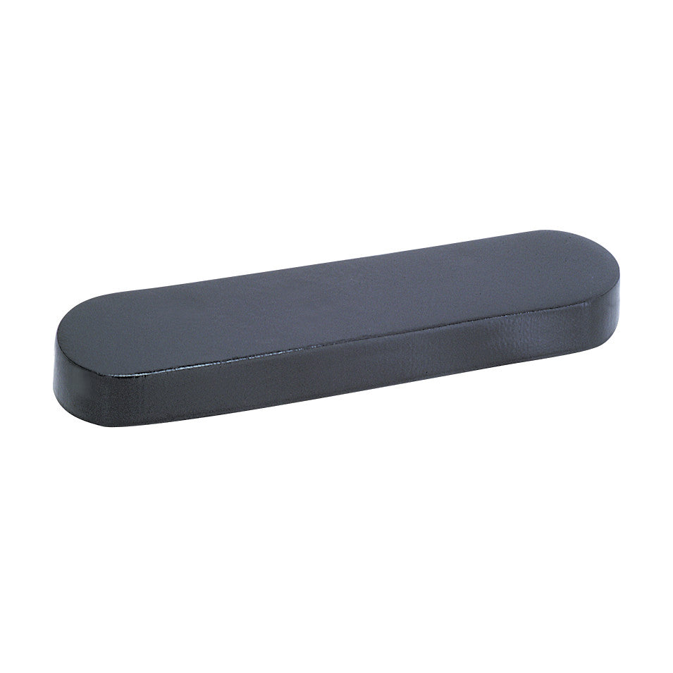 The AliMed Seamless, Fluid-Proof Foam Armboard Pad is a black, rectangular cushion with rounded edges for medical use.