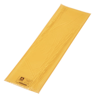 The AliMed AliGel Standard Armboard Pad is a yellow, rectangular medical pad made of gel material, used for patient support.
