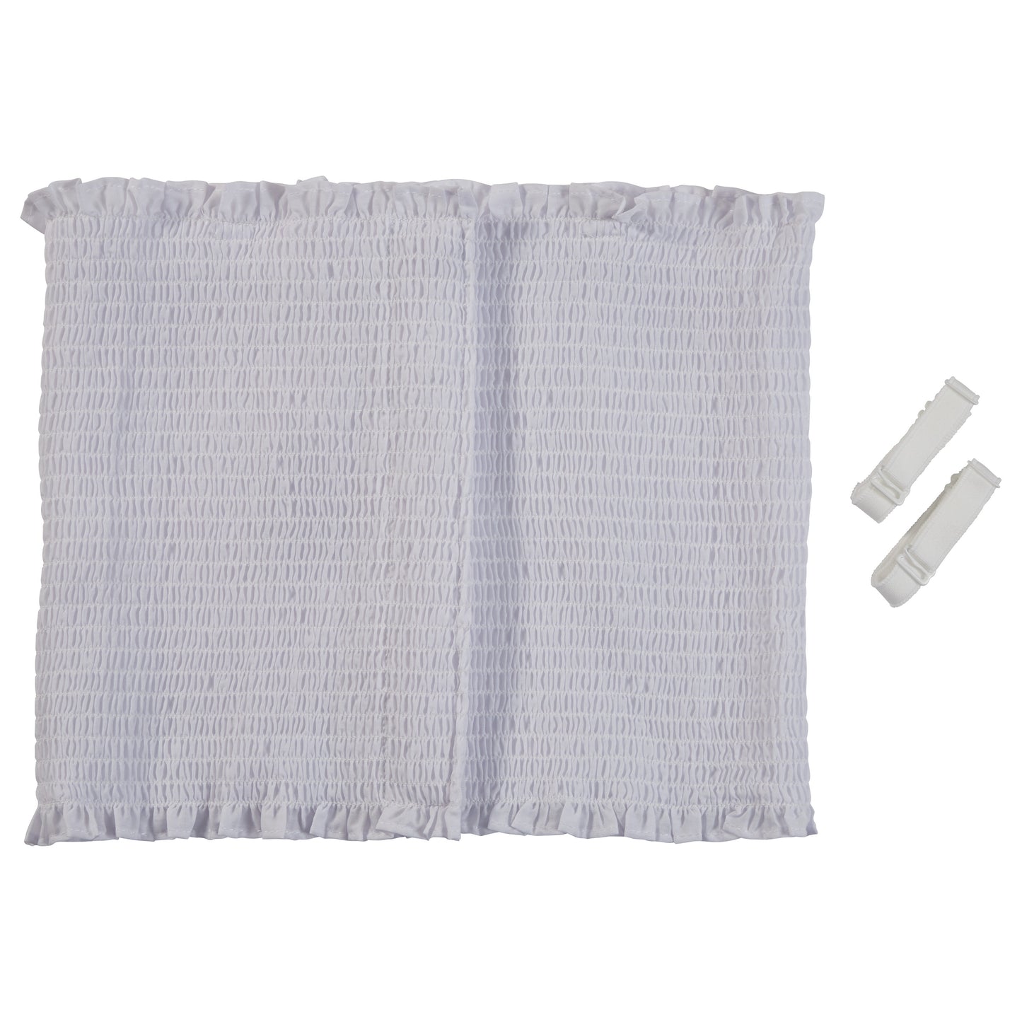 Expand-A-Band Lined Breast Binder, 12/Pack, features a white, textured fabric with ruffled edges and two white elastic bands.