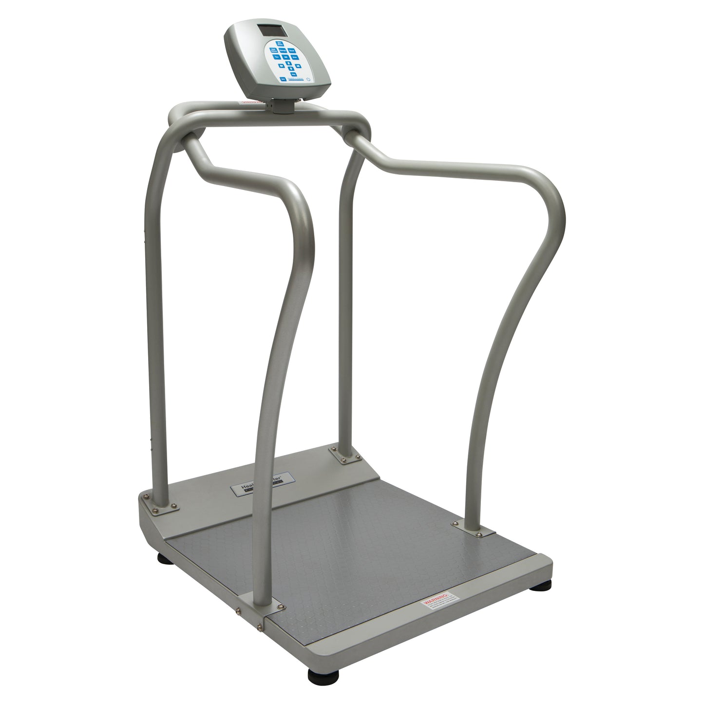 The Health o meter Digital Platform Scale with Everlock features side rails and a digital display for accurate weight measurement.