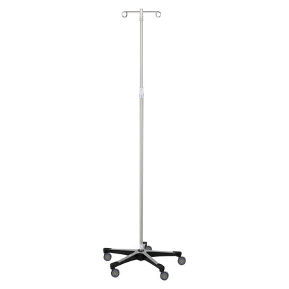 Blickman MR-Conditional Five-Leg IV Stand with a telescopic pole and wheels for mobility, designed for medical use.