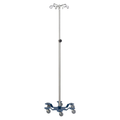 Blickman Six-Leg IV Stand with a metal pole, multiple hooks, and a six-leg base with caster wheels for mobility.