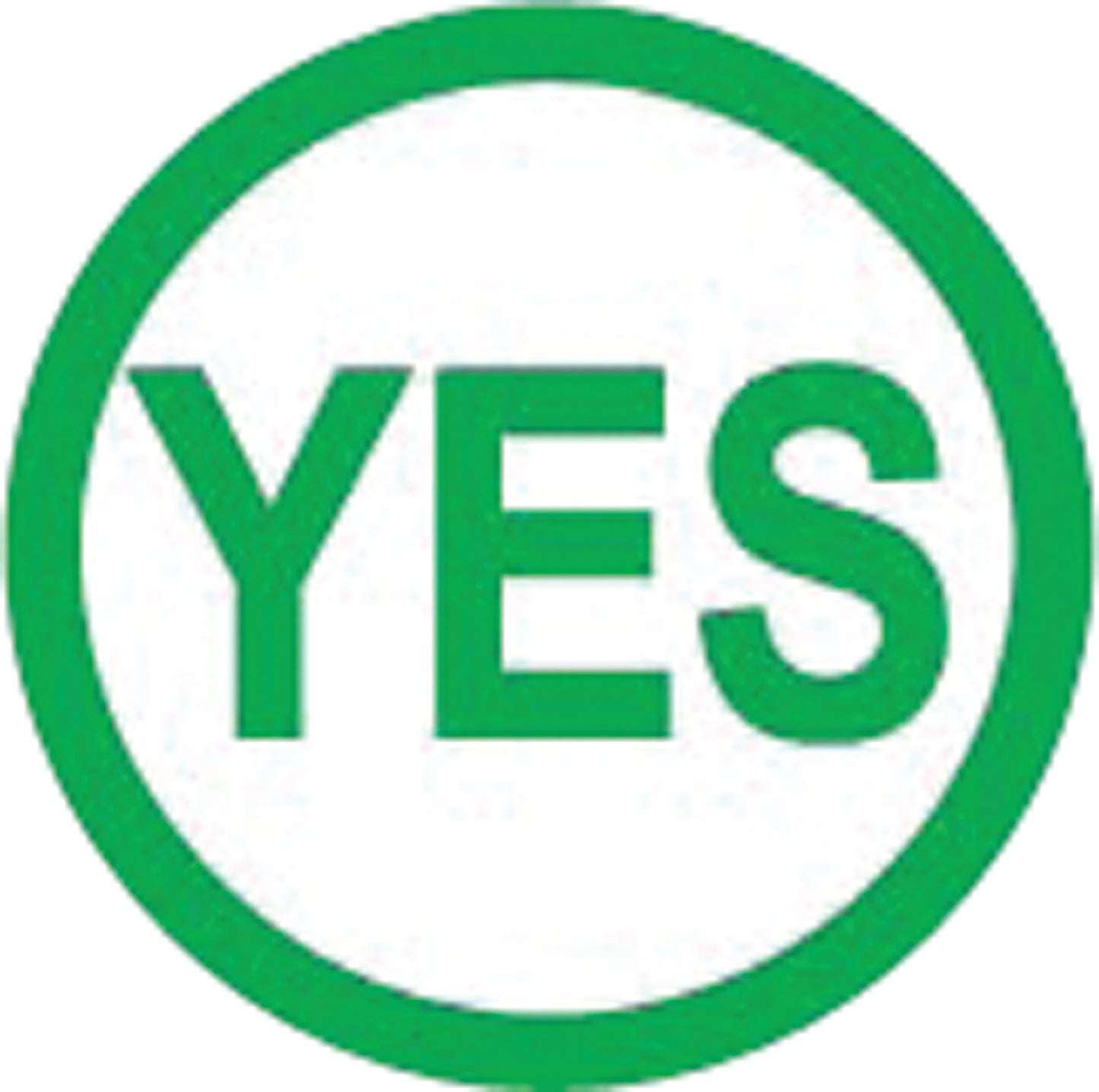A green circle with the word "YES" inside, representing the Viscot TAT "YES" Marker.