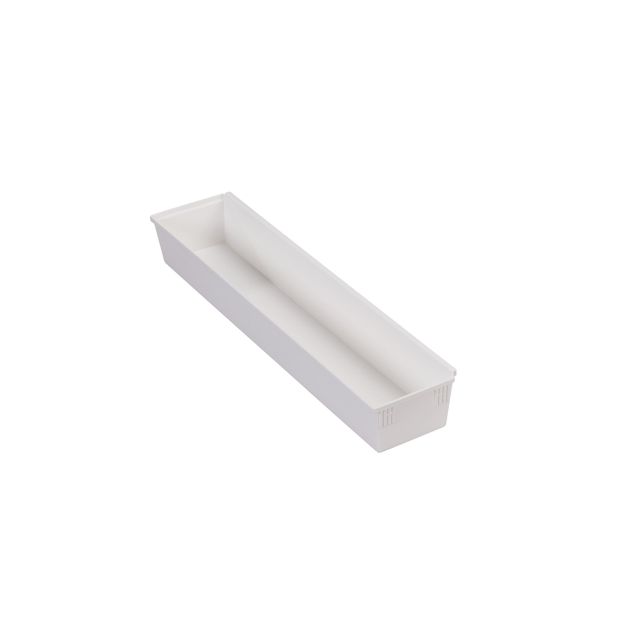 A white plastic AliMed Cart Accessory: Non-Expandable Tray for Mini/Select/Standard/Wide Series Medical Carts is displayed on a white background.