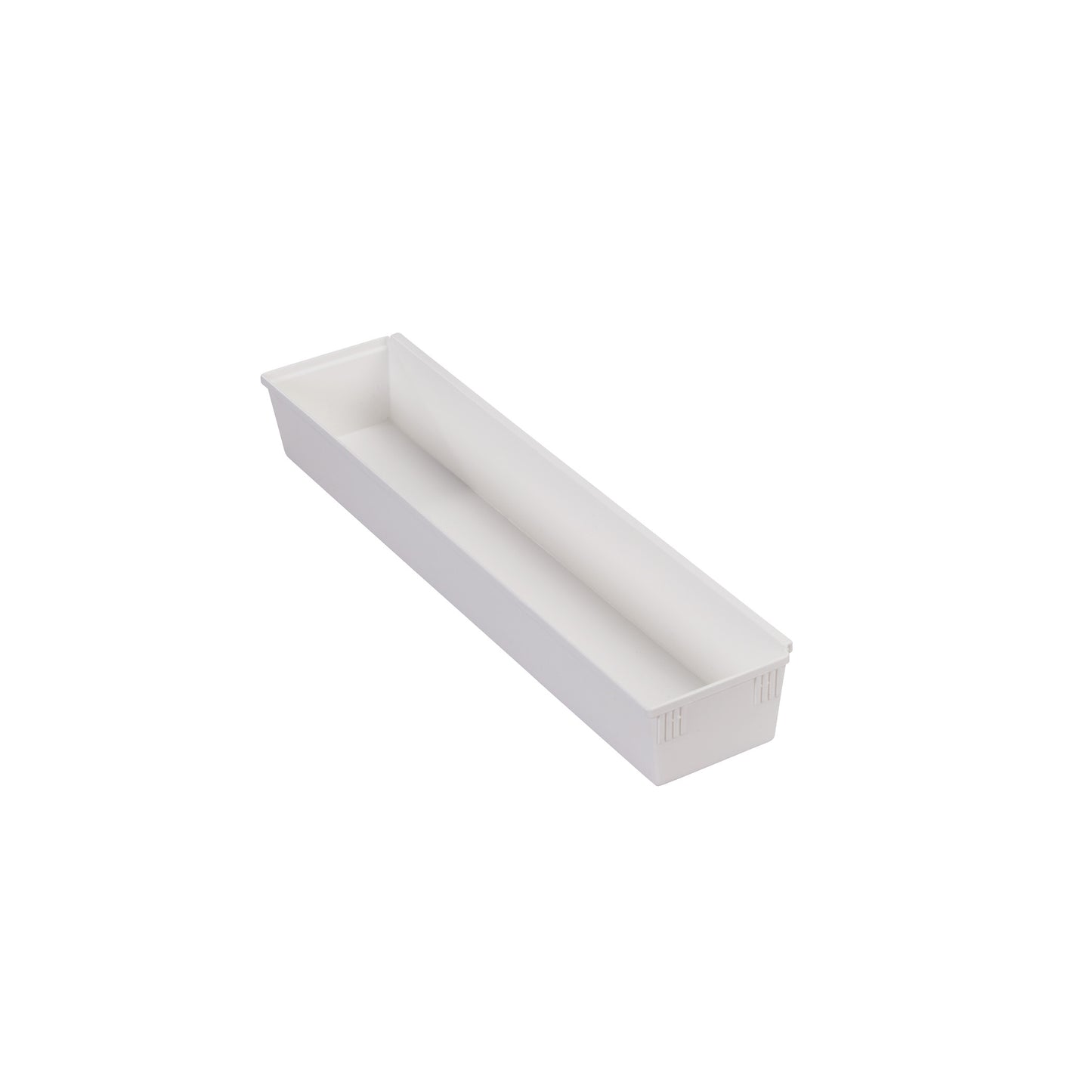 A white plastic AliMed Cart Accessory: Non-Expandable Tray for Mini/Select/Standard/Wide Series Medical Carts is displayed on a white background.