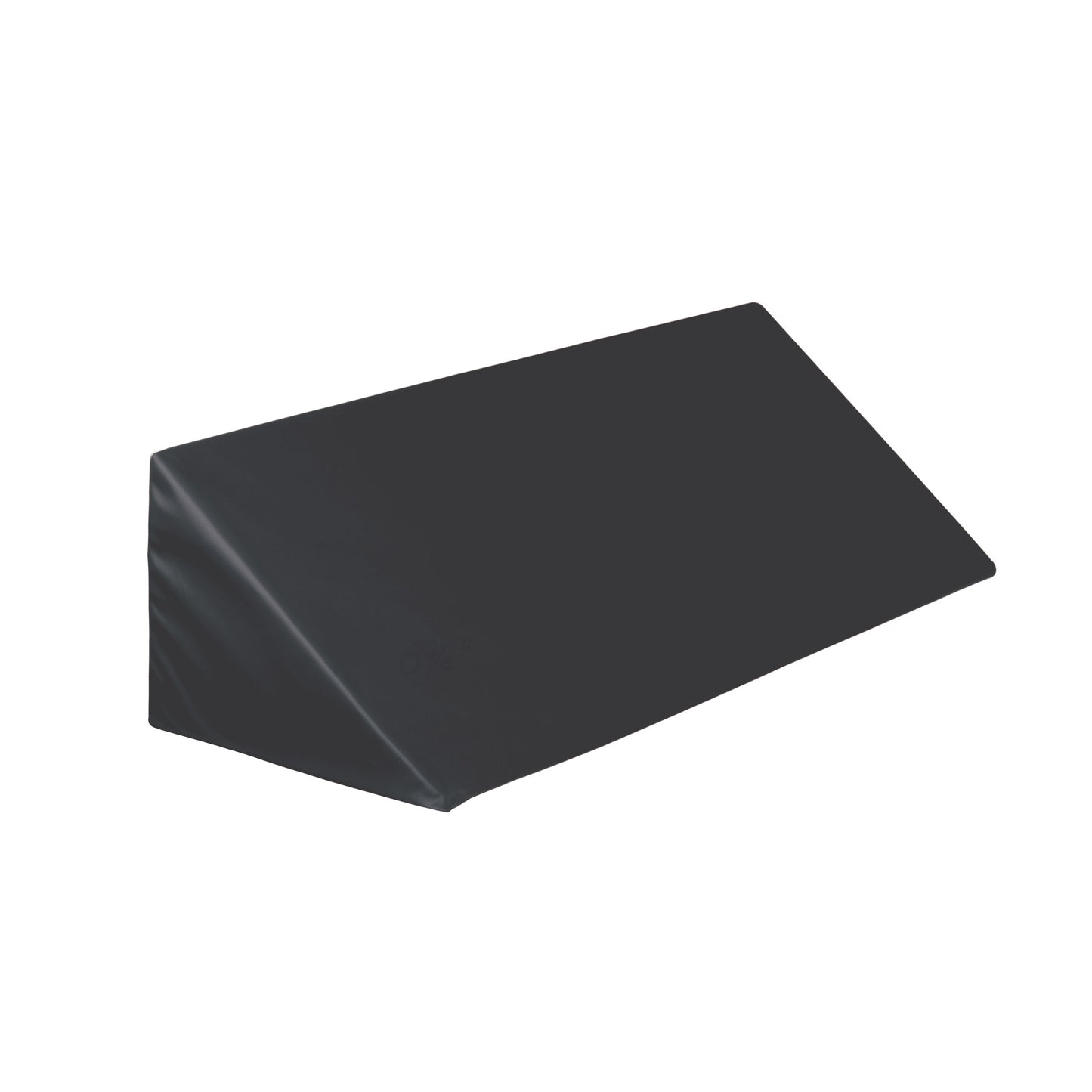 The AliMed Vinyl-Covered 55 Degree Large Wedge Positioner is a black, triangular foam cushion designed for support and positioning.