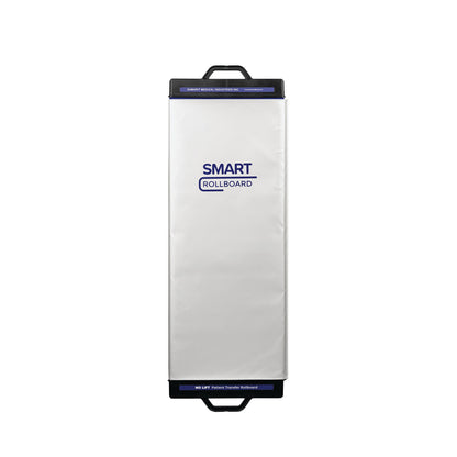 The SAMARIT SMART Rollboard is a rectangular patient transfer device with handles on both ends and a white padded surface.