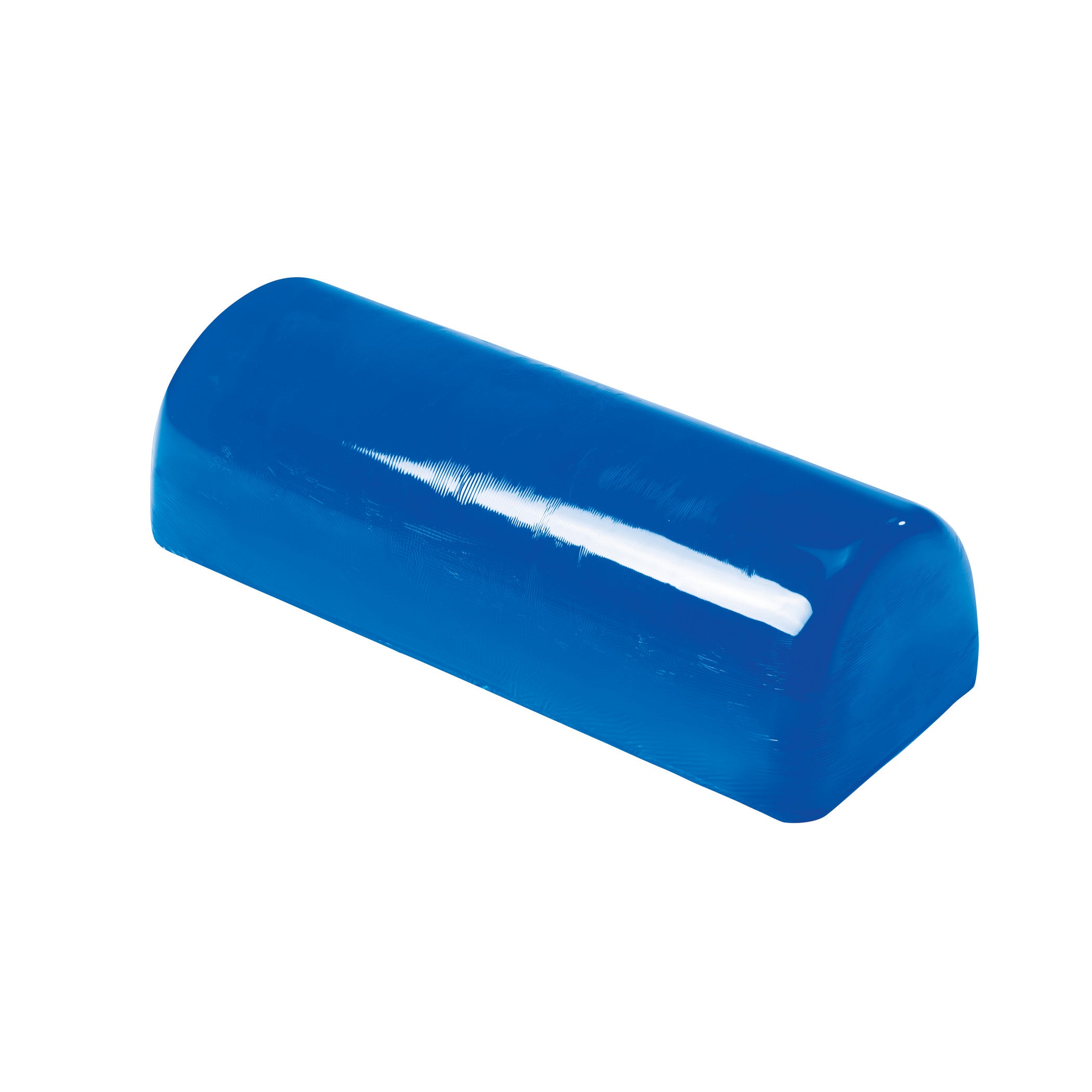 The AliMed AliBlue Gel Chest Roll is a blue, semi-cylindrical support tool commonly used in medical settings for positioning patients.
