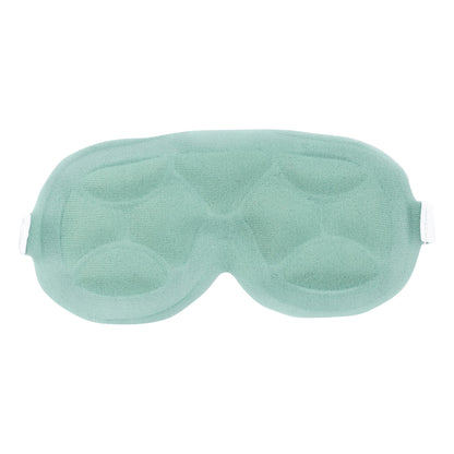 A padded Xena Therapies Opal Cool Eye Mask in light blue, designed with contours for comfort and equipped with adjustable straps.