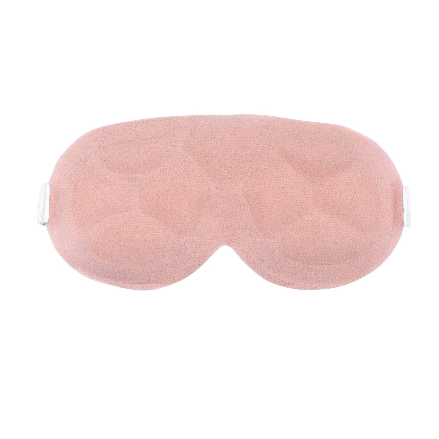 The Xena Therapies Opal Cool Eye Mask is pink with a quilted pattern and has adjustable white straps on the sides.