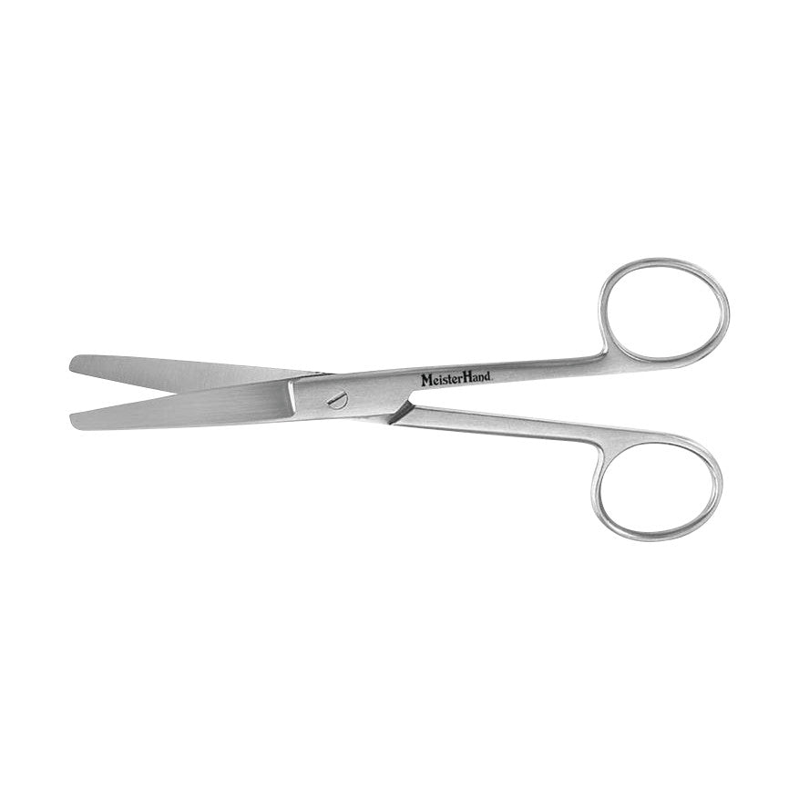 Miltex MeisterHand Operating Scissors with blunt tips and looped handles, designed for precision cutting in medical procedures.