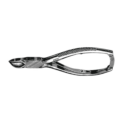 Miltex Double-Spring Nail Nippers with textured handles and sharp blades for precise cutting, shown against a white background.